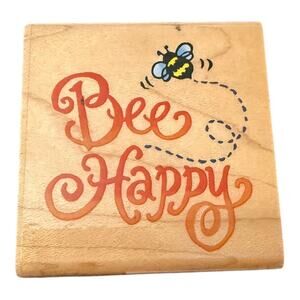 Stampendous! 1997 Bee Happy D089 Rubber Stamp